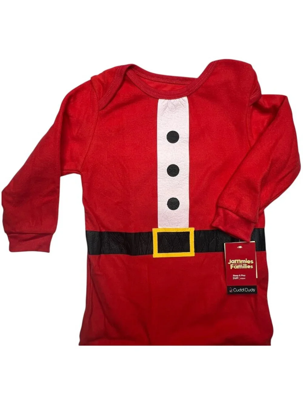 NWT Cuddl Duds Santa Claus Footed Pajamas Romper Footie 24M Sleep and Play